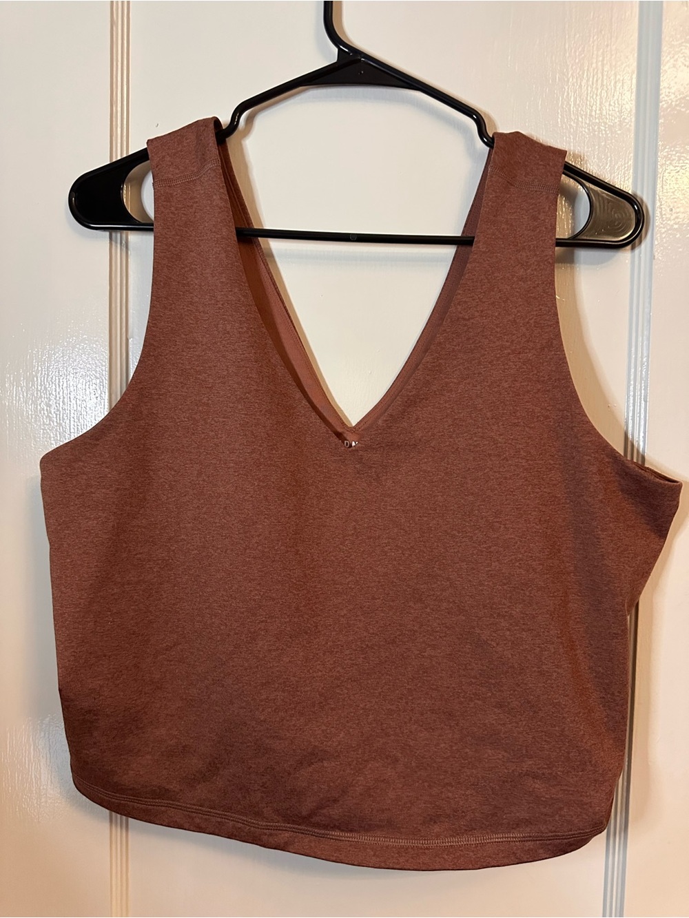 Old Navy Sleeveless V-Neck Crop Tank - Rust Mauve